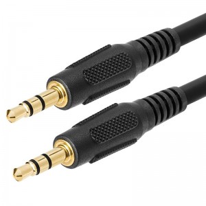 3,5 mm AUX-Stecker auf Stecker Stereo-Audiokabel Zusatzkopfhörerkabel MP3 PC - 6 Fuß vergoldet